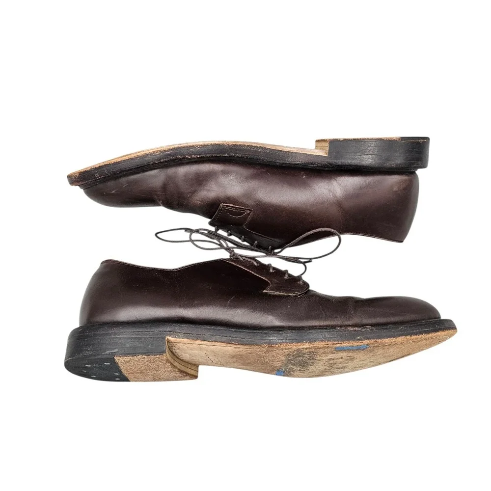 J. Crew Mens Brown Leather Lace Up Oxfords Dress Shoes 11 55755